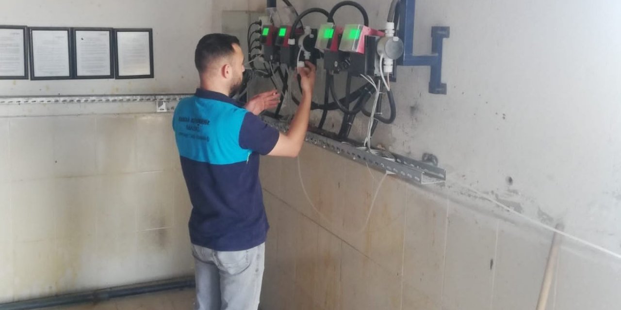 Karaağaçlı’nın içme suyu arıtma tesisi kontrol edildi