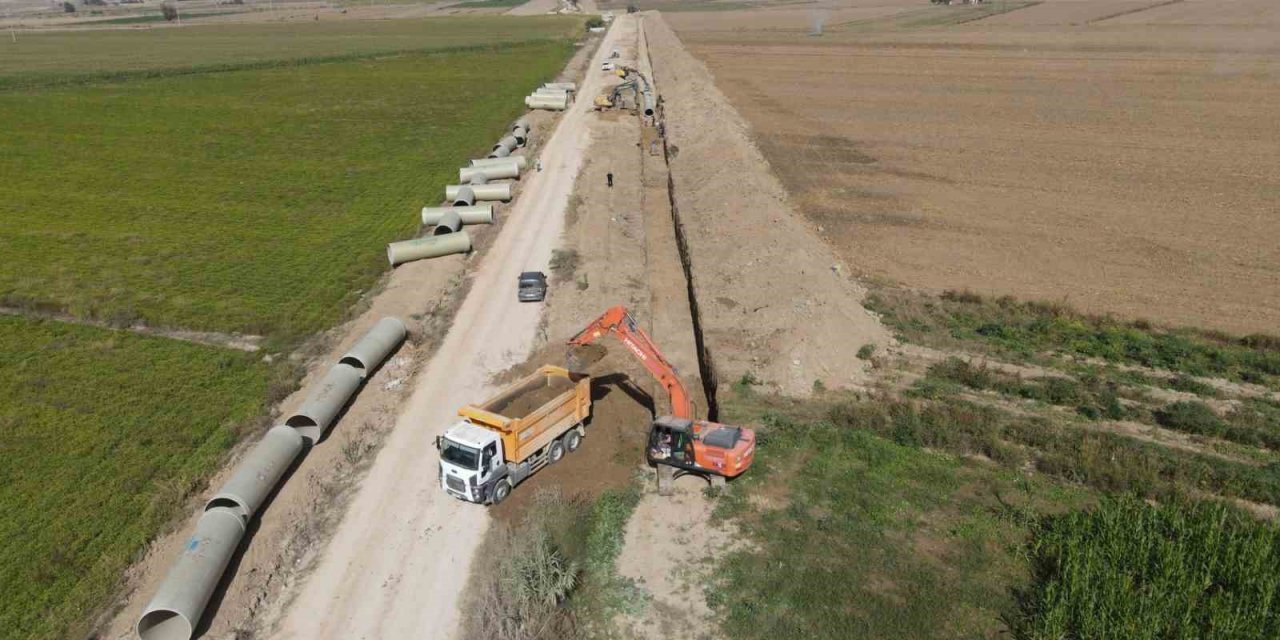 Çine’de sulama boruları yer altına indi