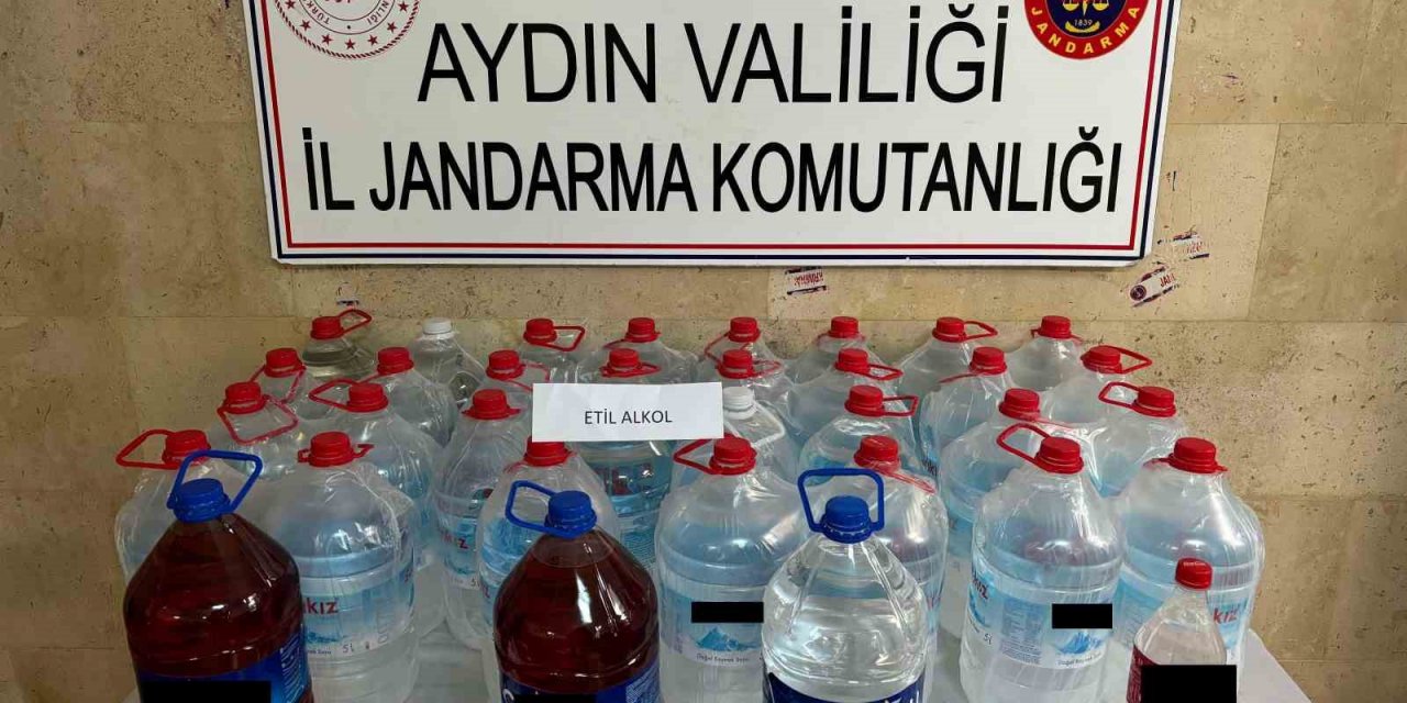 Germencik’te 155 litre etil alkol ele geçirildi