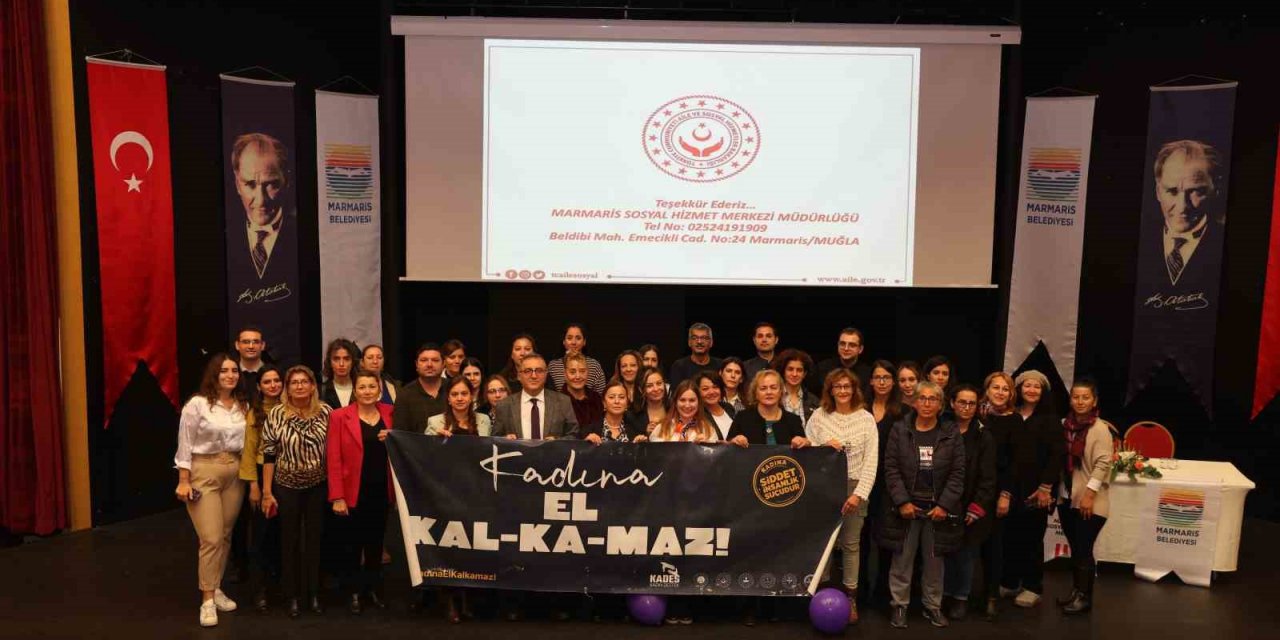 Marmaris’te kadına şiddet konulu panel düzenlendi