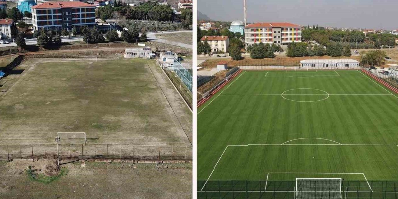 Başkarcı futbol sahası yenilendi