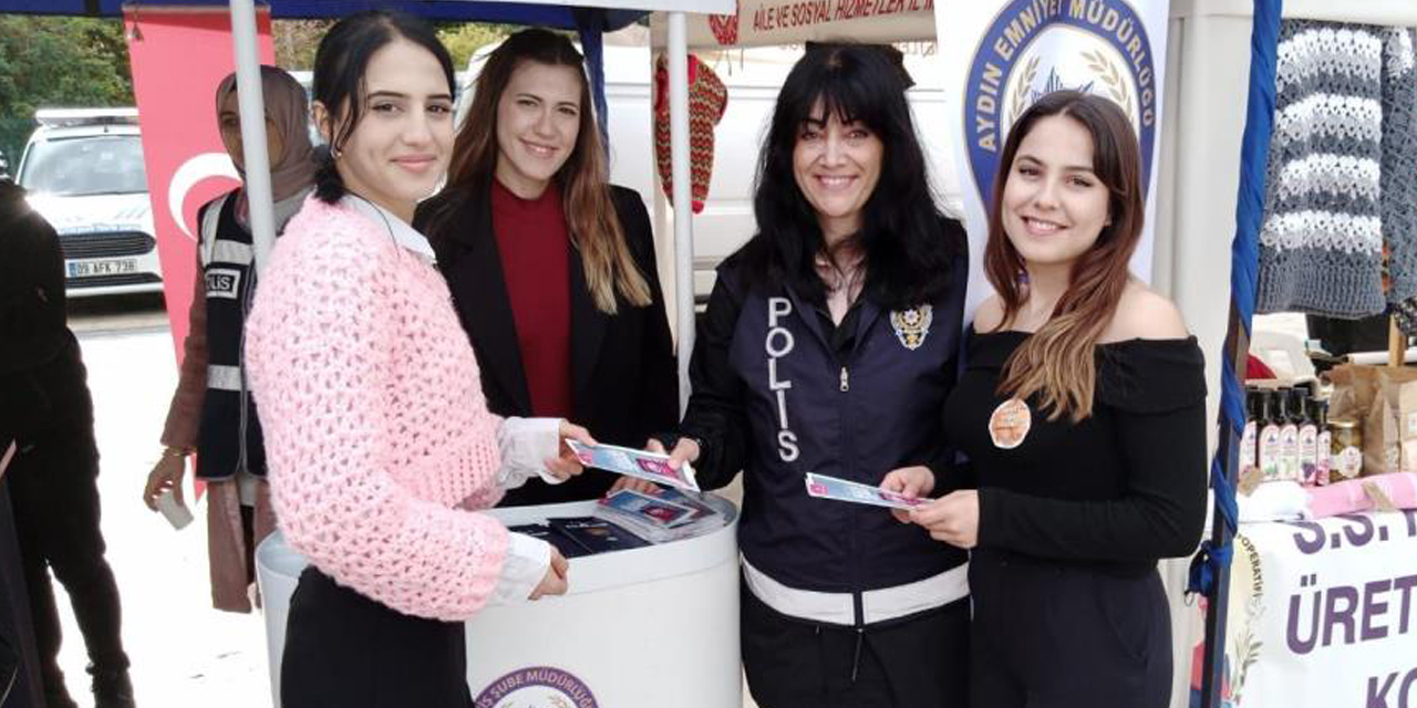 Aydınlı vatandaşlar kadına şiddete karşı bilgilendirildi