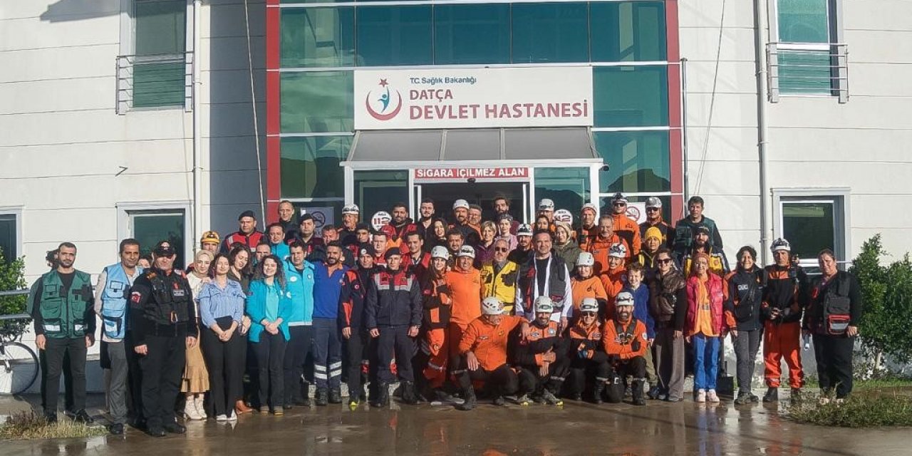 Datça’da deprem ve yangın tatbikatı yapıldı