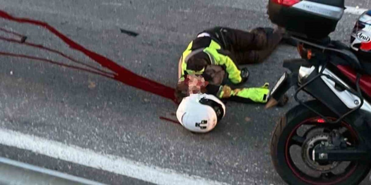 Bariyerlere çarpan motosiklet sürücüsü ağır yaralandı