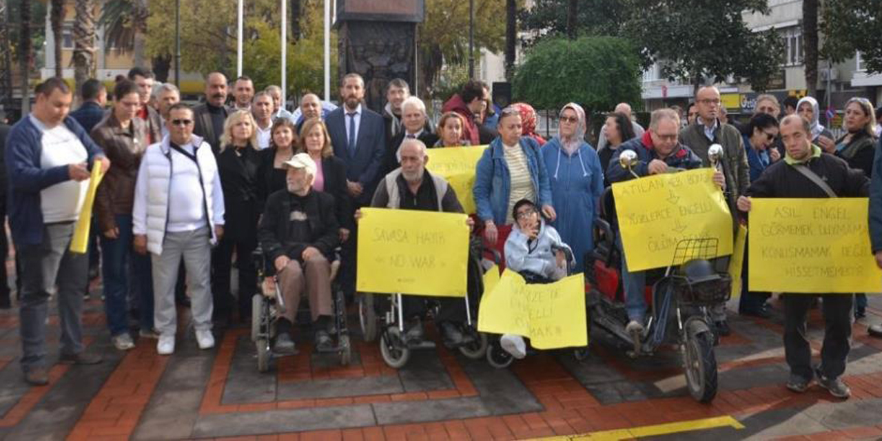 Nazilli’de ’Gazze’de engelli’ olmaya dikkat çekildi