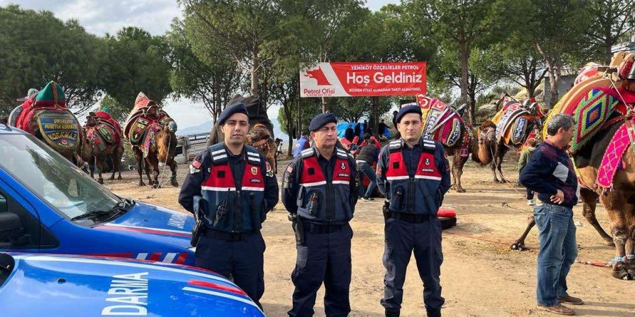 Jandarma deve ve güreşinde güvenliği sağladı