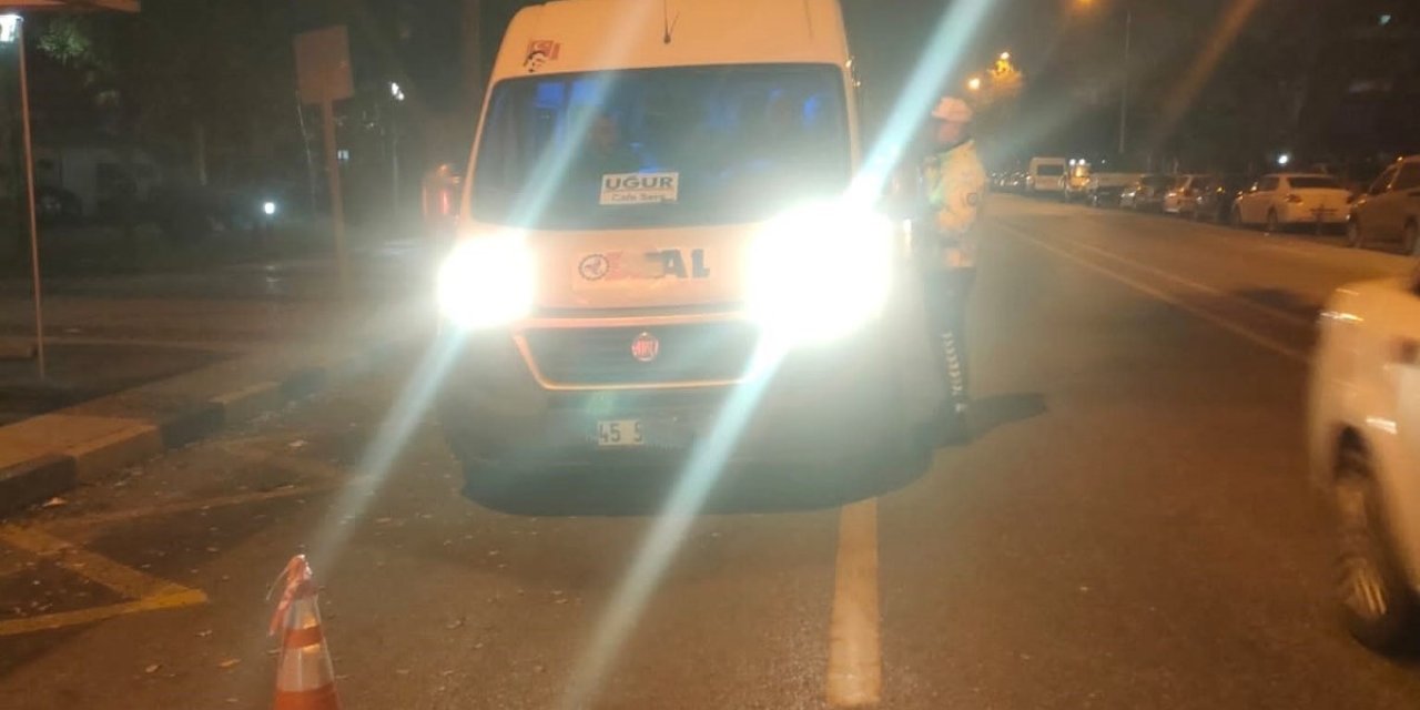 Manisa’da 7 servis aracı trafikten men edildi