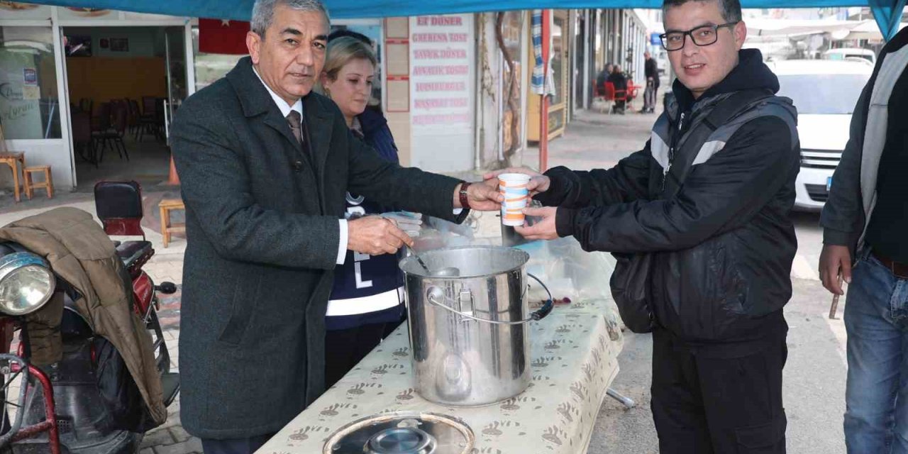 Koçarlı soğuk güne sıcak başladı