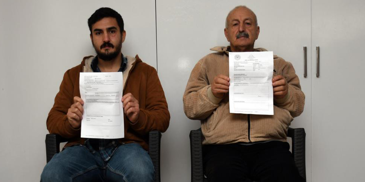 Oğlunu bastonunu savurarak kurtarmaya çalıştı