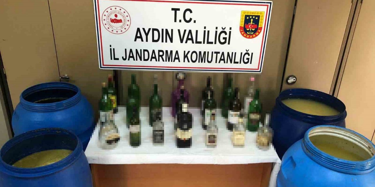 Jandarmanın operasyonunda bin 550 litre sahte şarap ele geçirildi