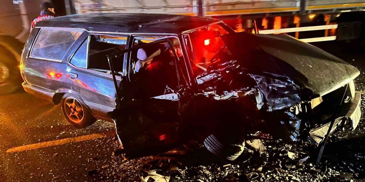 Hurdaya dönen otomobilde burnu bile kanamadı