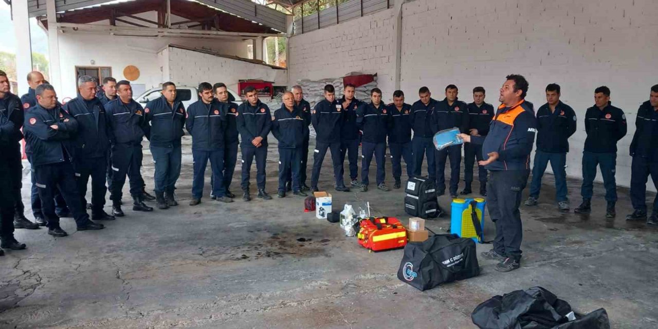Muğla Büyükşehir İtfaiyesi’ne kimyasal tehlikeler eğitimi verildi