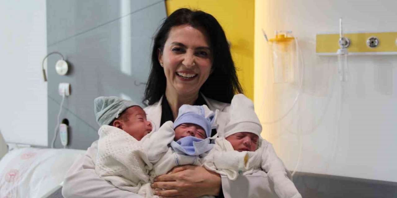 12 yıllık bebek özleminin ardından tüp bebekle üçüz sahibi oldular