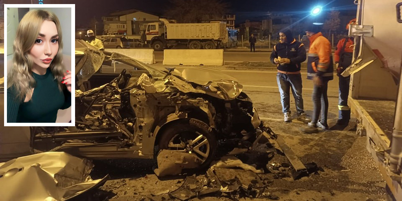 Paramparça olan otomobil, genç kıza mezar oldu