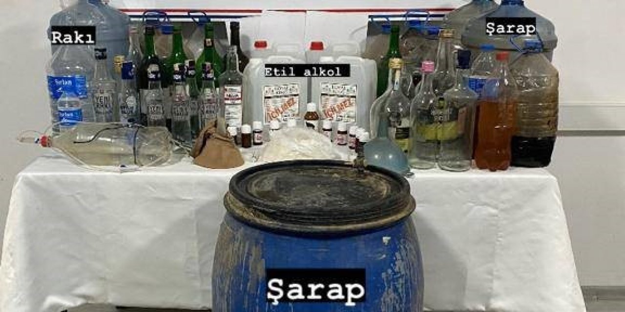 Karacasu’da 290 litre sahte alkol ele geçirildi