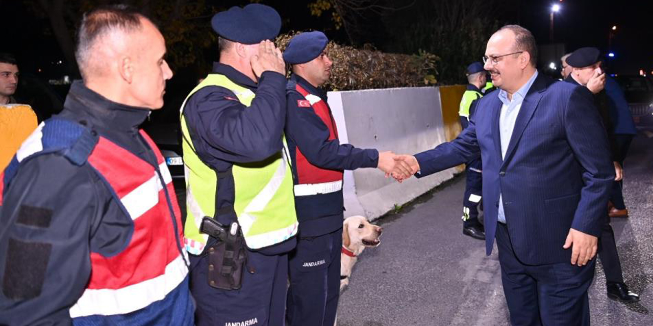 Vali Canbolat, görev başındaki ekipleri ziyaret etti