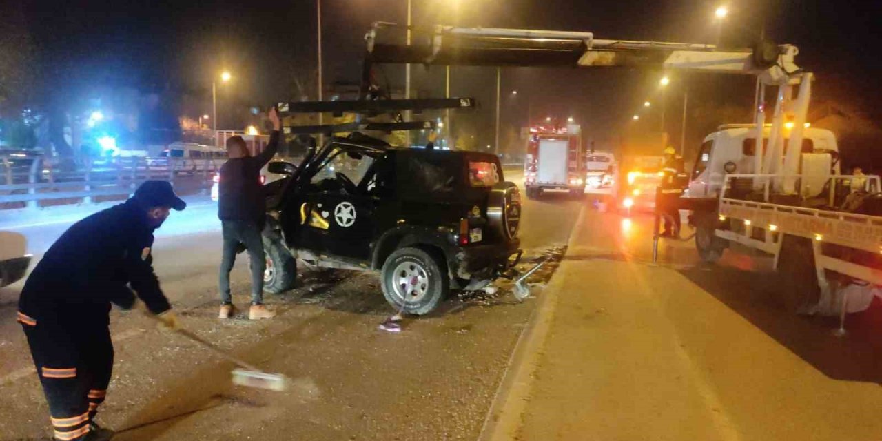 Takla atan araçtan burnu bile kanamadan çıktı
