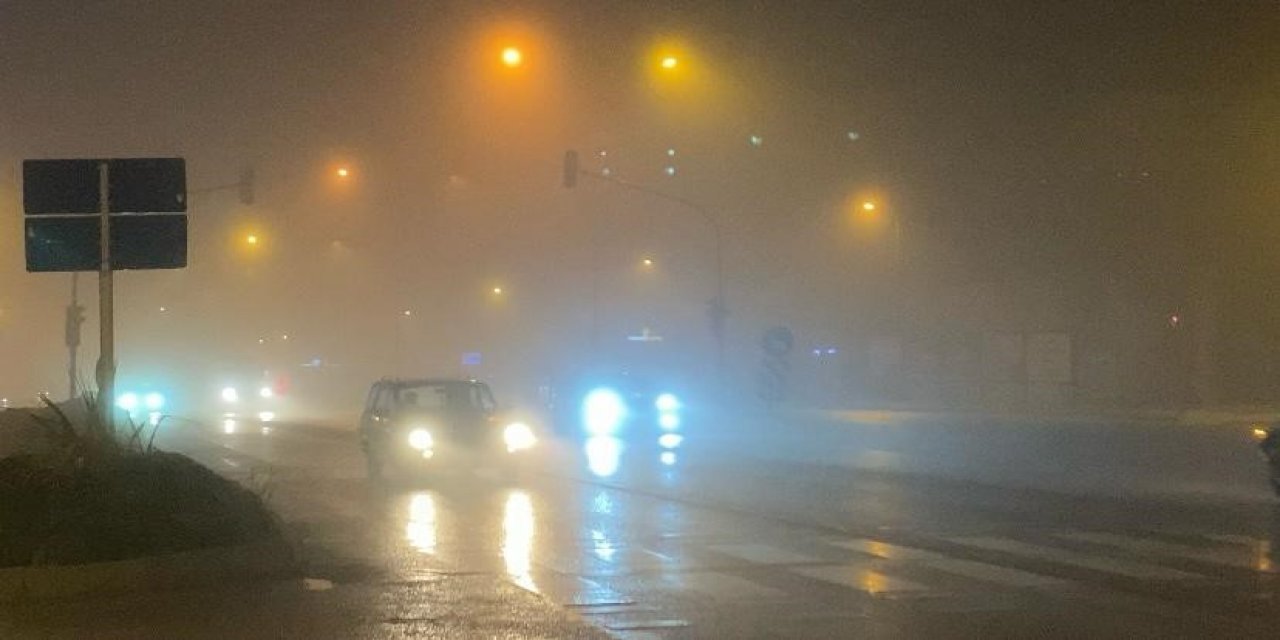 Denizli’de yoğun sis yaşamı zorlaştırdı