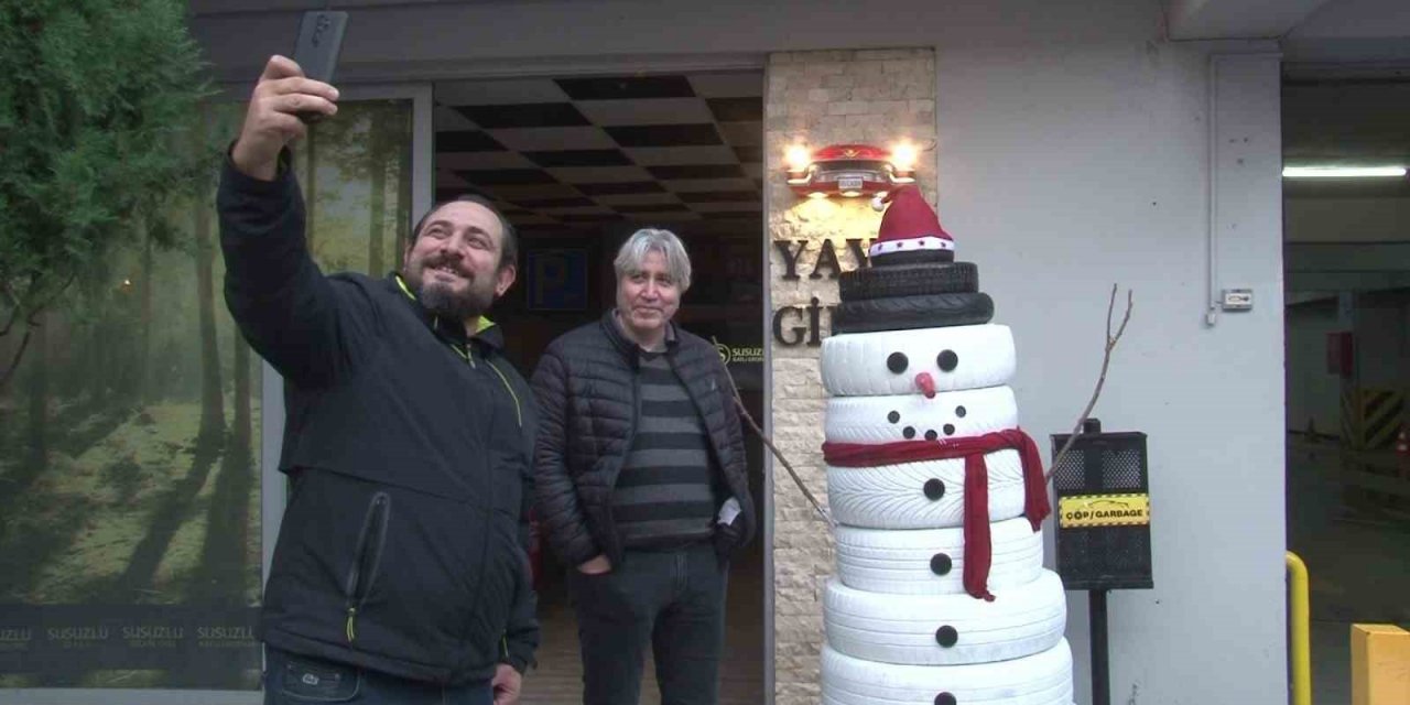 Kara hasret kalınca çözümü lastik adamda buldular