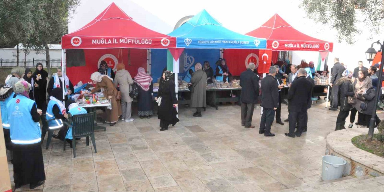 Muğla’da Gazze’ye destek pazarı açıldı