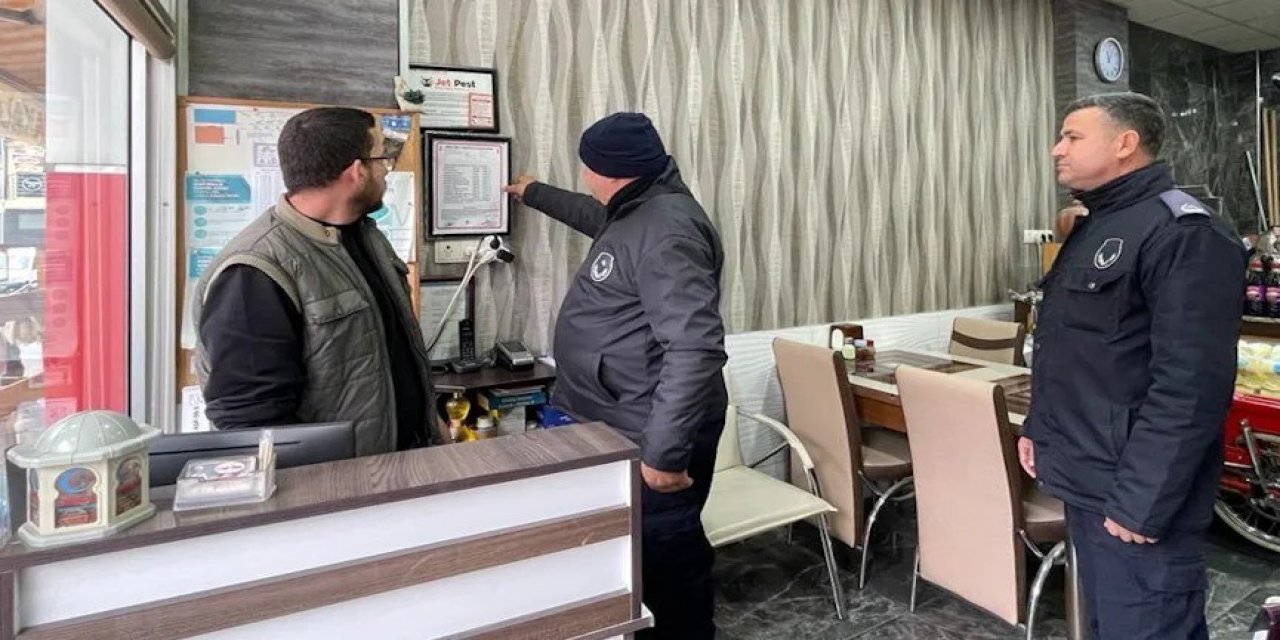 Köşk Belediyesi zabıta ekiplerinden fiyat listesi denetimi