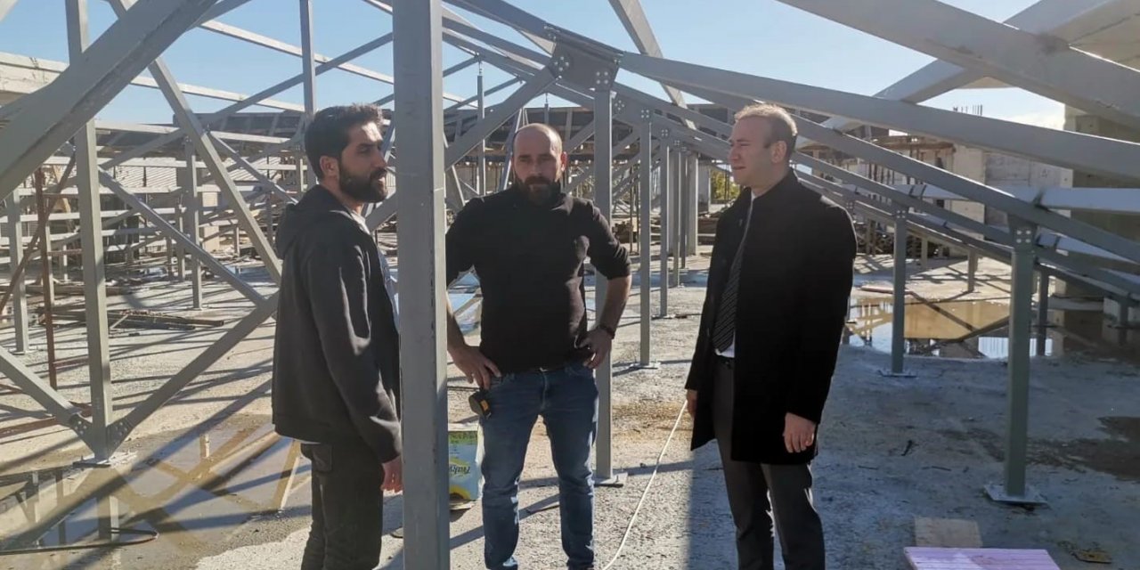 Kaymakam Maslak, Hükümet Konağı inşaatında incelemelerde bulundu