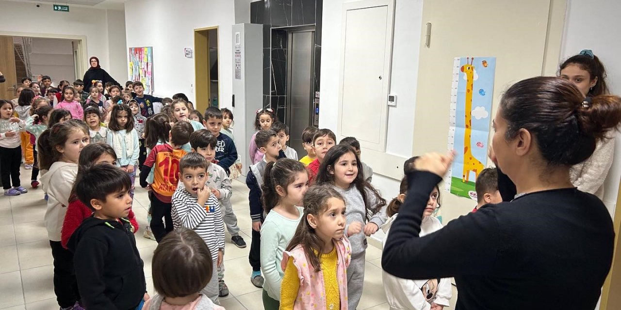 Muğla’da anaokulu öğrencilerine iş sağlığı güvenliği sunumu verildi