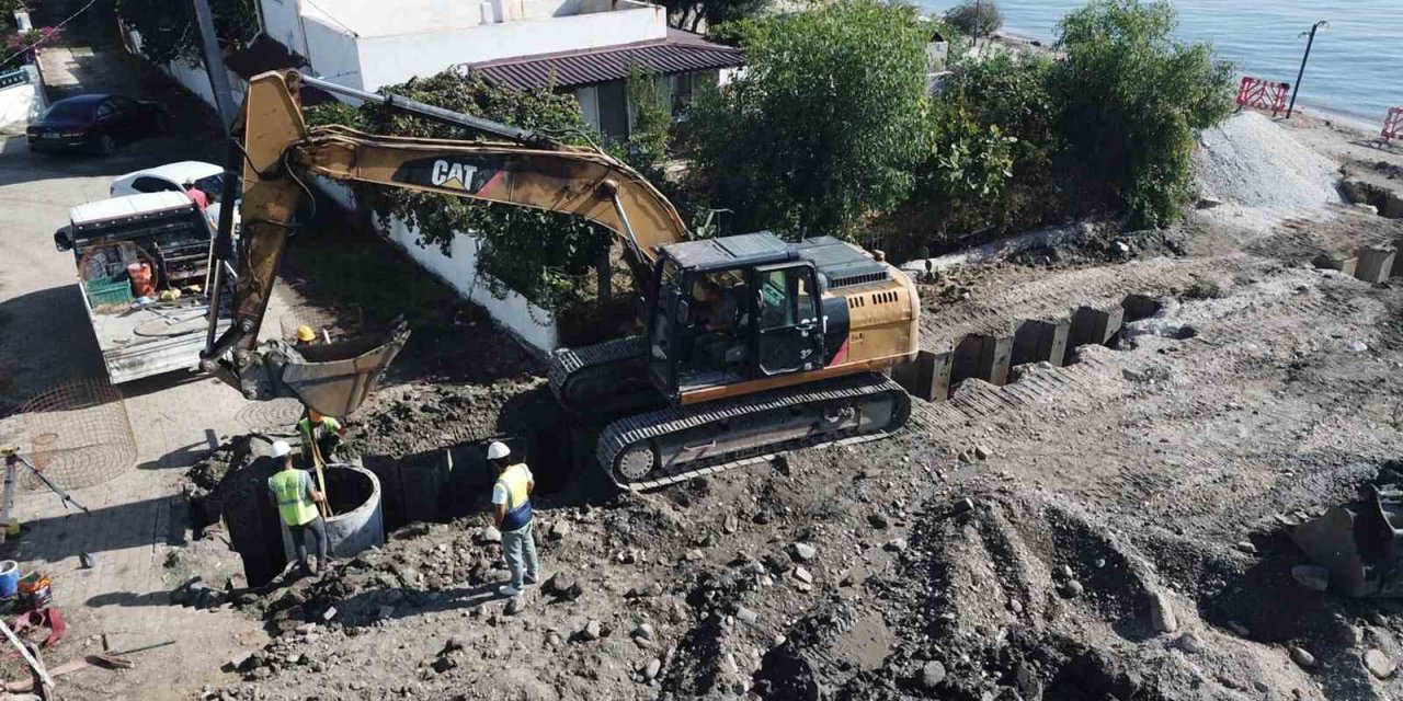 Ören kanalizasyon projesinin 21 bin metresi tamamladı