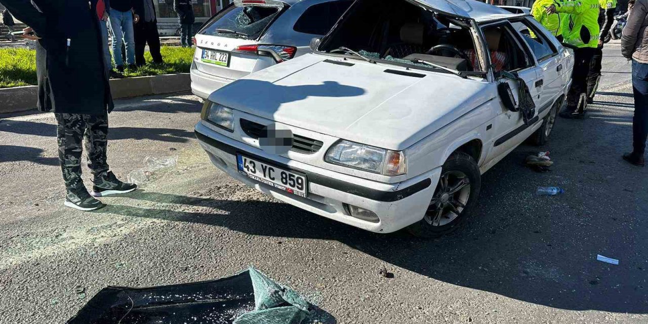 Milas’ta takla atan otomobilin sürücüsü yaralandı
