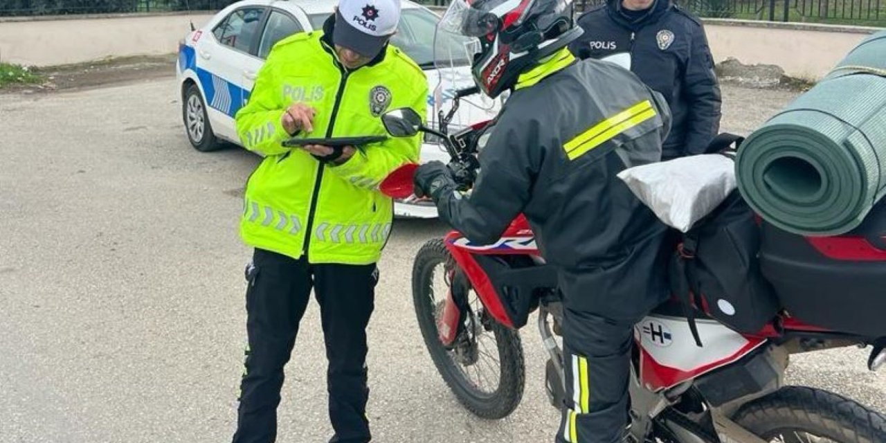Manisa’da 25 motosiklet trafikten men edildi
