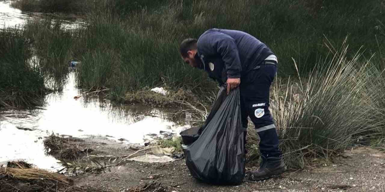 Sulungur Gölü’nün çevresi temizleniyor