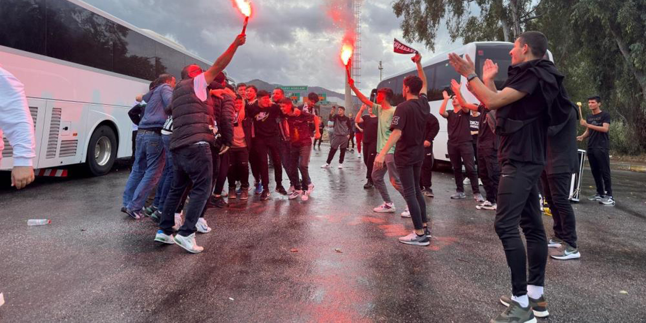 Kuşadasıspor taraftarına taşlı saldırı