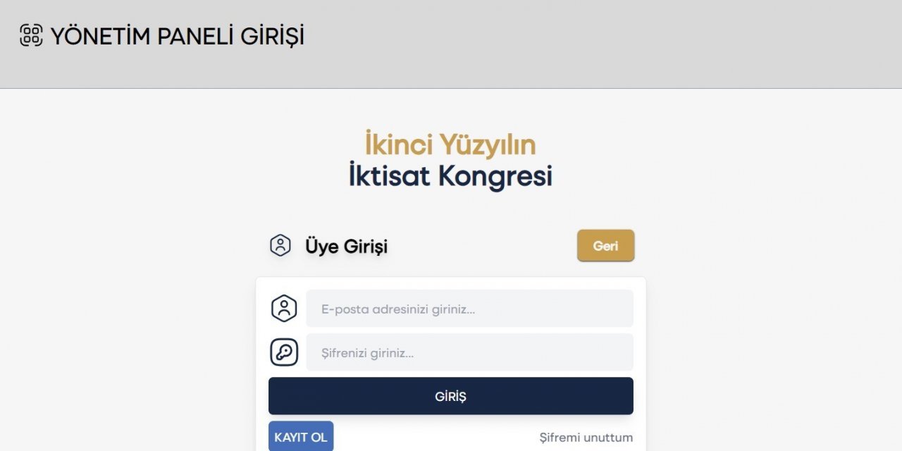 İktisat Kongresi Takip Sistemi yayında