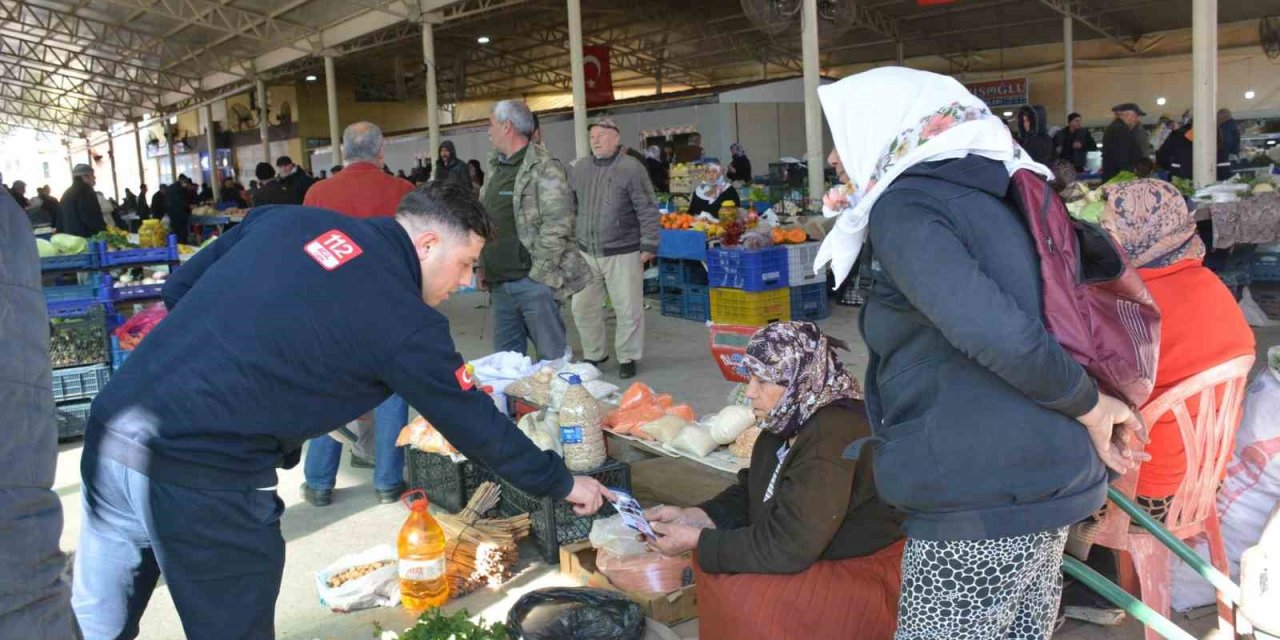 Muğla 112 ekipleri tarafından vatandaşlar bilgilendirildi