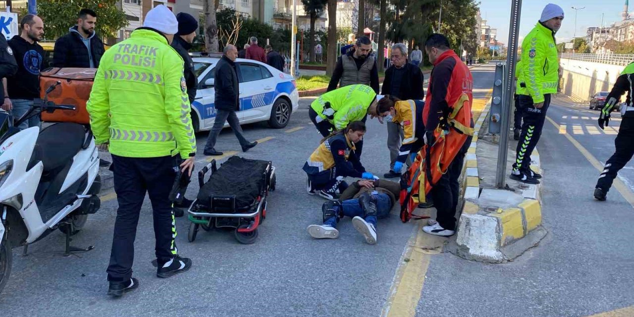 Moto kurye canındn oluyordu