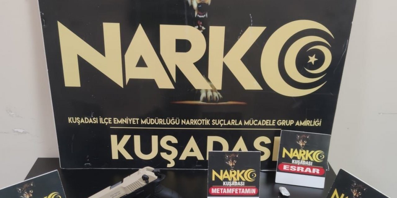 Kuşadası’nda yakalanan iki şahıstan uyuşturucu ele geçirildi