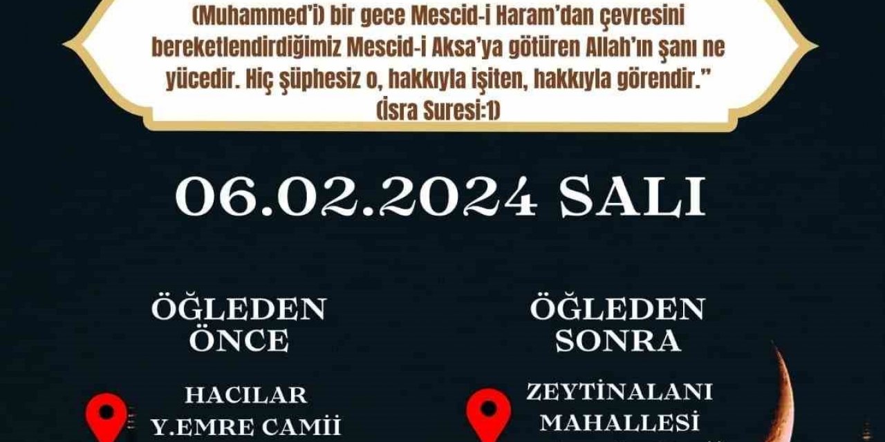 Miraç Kandili Köyceğiz’de özel programlarla idrak edilecek