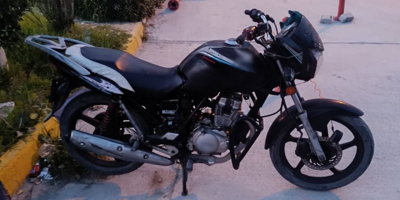 Ekipler şüphesinde haklı çıktı, motosiklet muhafaza altına alındı
