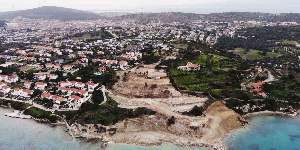 Çeşme Ayayorgi Koyu’nda hazine arazisinde kaçak inşaat