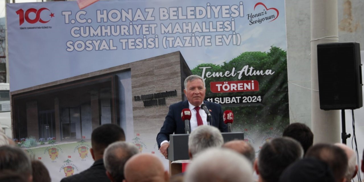 Başkan Kepenek, Honaz’da taziye evinin temelini attı