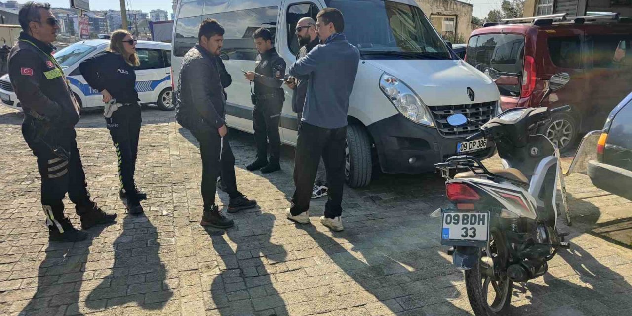 Tamir için bırakılan motosikletle ortalığı birbirine kattı