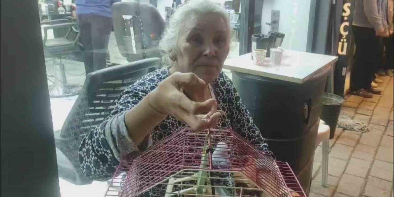 Evi yanan yaşlı kadın, can yoldaşını ölüme terk etmedi