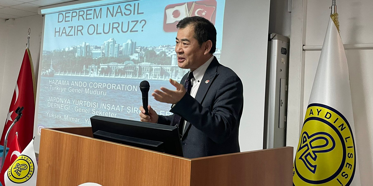 Ünlü Japon mühendis Moriwaki’den Aydın Lisesi’nde deprem konferansı