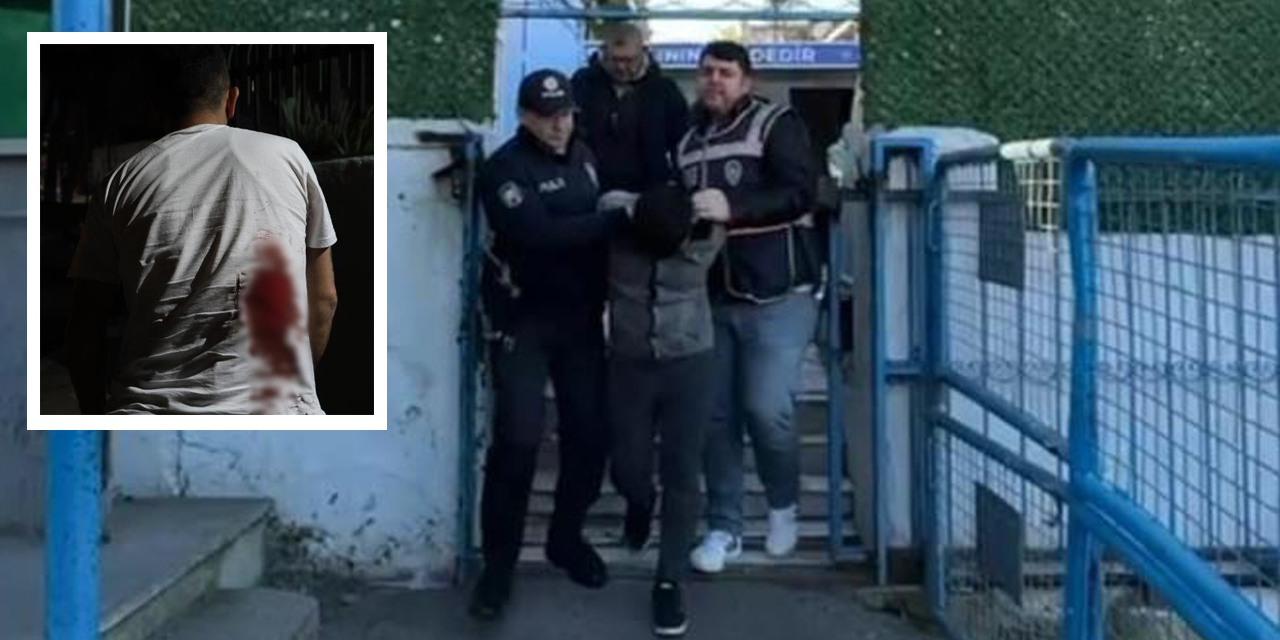 Taksicinin sırtına makas saplayan zanlı tutuklandı