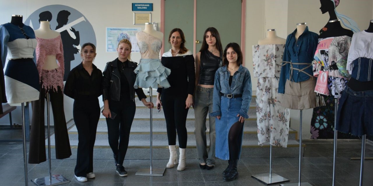 Egeli öğrenciler ikinci el giysilere yeniden hayat verdi