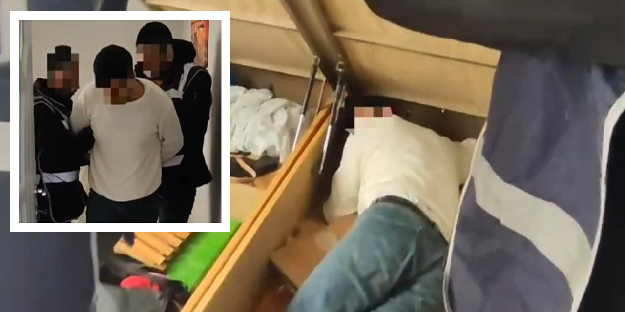 Katil yeğen saklandığı yatak odasındaki bazanın içinde yakalandı