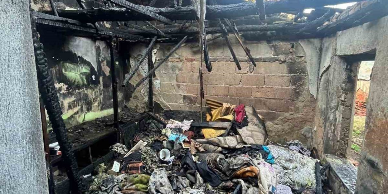 Metruk binada çıkan yangın panikletti