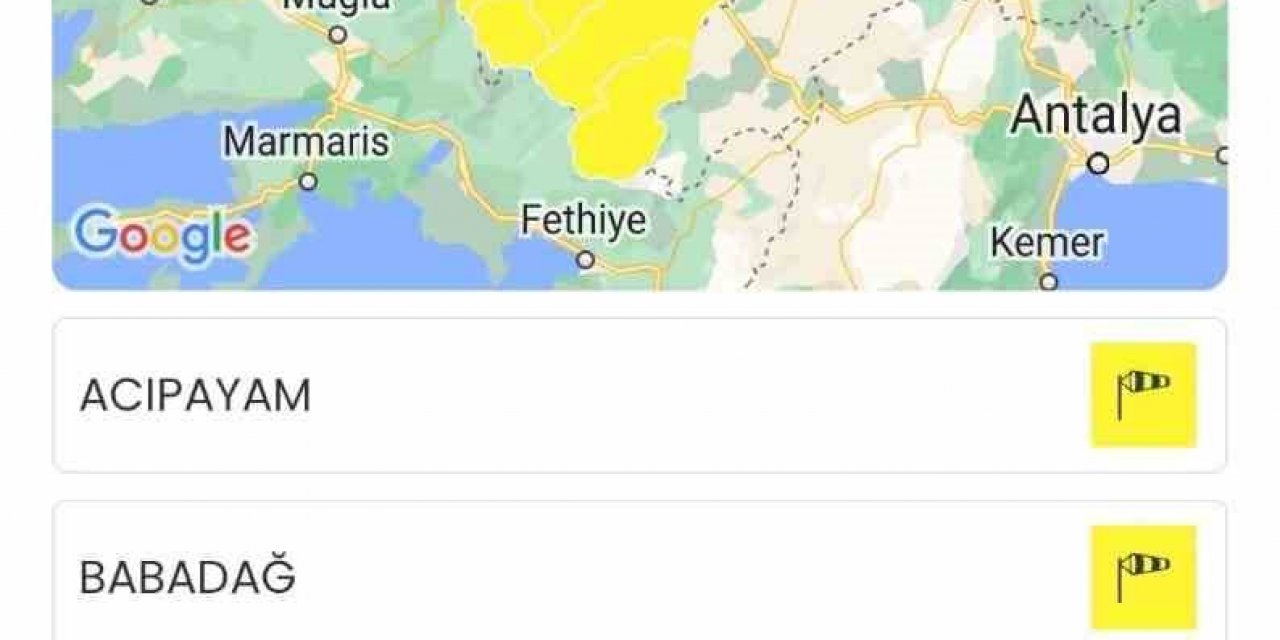 Meteoroloji Denizli için sarı uyarı verdi