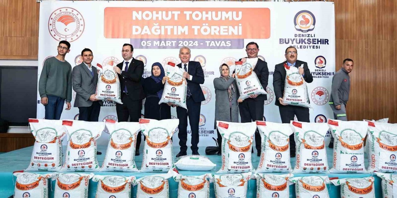 Denizli’de çiftçilere 70 ton nohut tohumu desteği