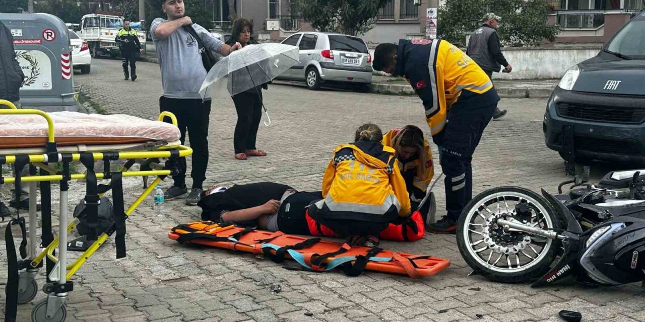 Milas’ta Motosiklet ile Otomobil Çarpıştı: 1 Yaralı